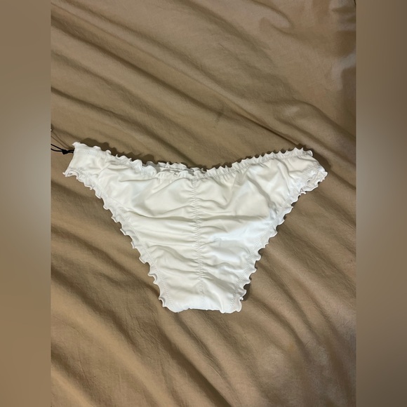 White Ruffled Bikini Bottom - Picture 2 of 2